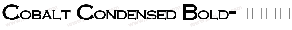 Cobalt Condensed Bold字体转换